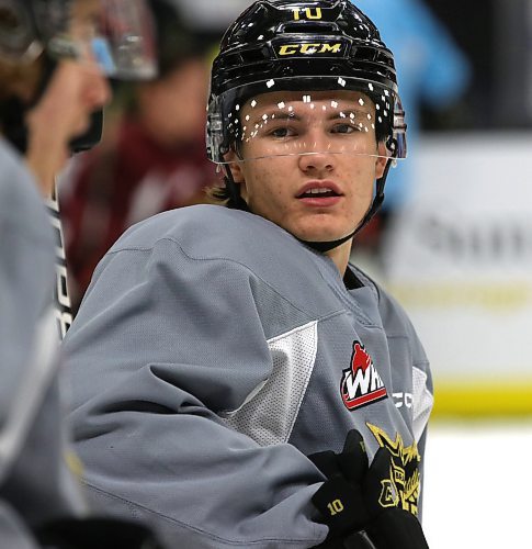 Caleb Hadland overcame some bad luck in his rookie season to impress Brandon Wheat Kings brass with his work ethic. (Perry Bergson/The Brandon Sun)