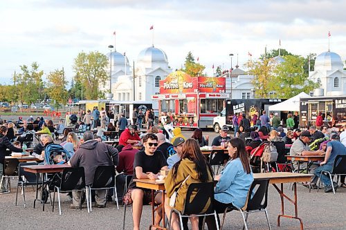 Food Truck Warz gets underway at the Keystone Centre grounds on Thursday night in Brandon. This year's festival featured 26 mobile restaurants hailing from across Manitoba and beyond. (Kyle Darbyson/The Brandon Sun) 