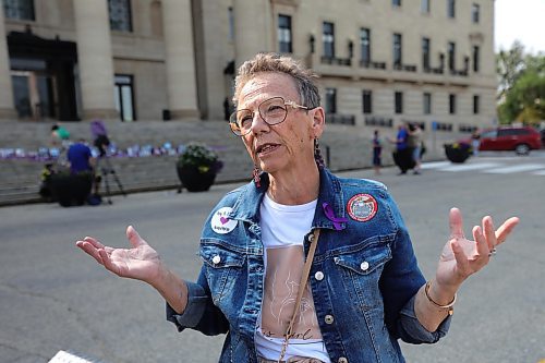 RUTH BONNEVILLE / WINNIPEG FREE PRESS

LOCAL - OD RALLY

Photo of Janis Gillam, who lost her daughter to drug use, speaks to reporters at rally Thursday.

International Overdose Awareness Day took place at Legislature steps with Arlene Last-Kolb from MSTH and OAM speaking, along with other supporters Thursday. 

August 31st, 2023


