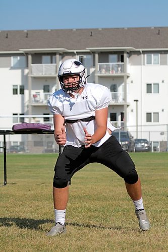 Scott Sherb is the lone starter back on the Vincent Massey Vikings offensive line that won a Winnipeg High School Football League Division 2 title last year. The team opens the season at home against Grant Park on Friday. (Thomas Friesen/The Brandon Sun)