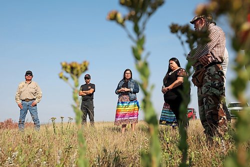 06092023
Sioux Valley Dakota Nation Chief Jennifer Bone (C) speaks during a groundbreaking ceremony for a new water treatment plant at the community on Wednesday. 
(Tim Smith/The Brandon Sun) 