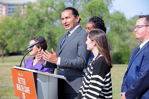 RUTH BONNEVILLE / WINNIPEG FREE PRESS

ELECTION - NDP 

Wab Kinew, leader of the Manitoba NDP with Manitoba NDP Candidates?and nurse supporters hold press conference on lawn south of the Grace Hospital Thursday. 


Sept  7th, 2023

