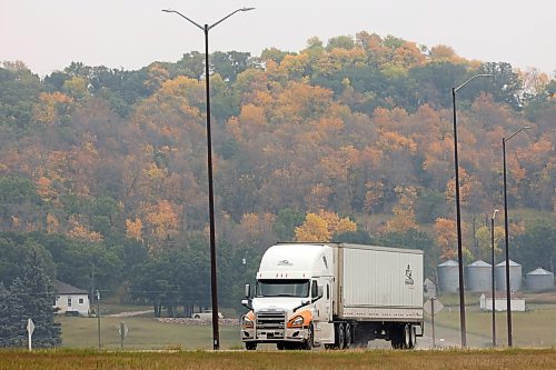 07092023
A truck makes its way along the Trans Canada Highway west of Brandon on Thursday.
(Tim Smith/The Brandon Sun)