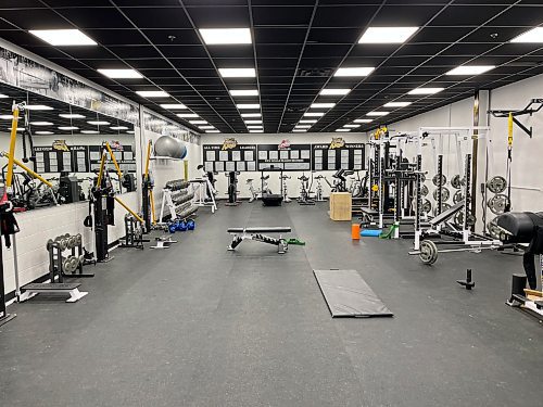 The well-equipped Brandon Wheat Kings gym offers plenty of space for the team to work out. (Perry Bergson/The Brandon Sun)