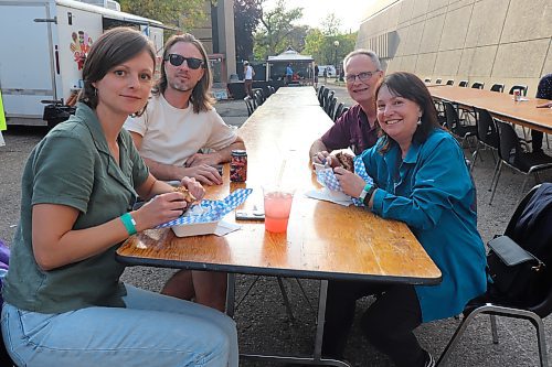 Hatch attendees enjoy some festival food and drinks during the opening hours of this inaugural musical event on Friday evening. (Kyle Darbyson/The Brandon Sun)