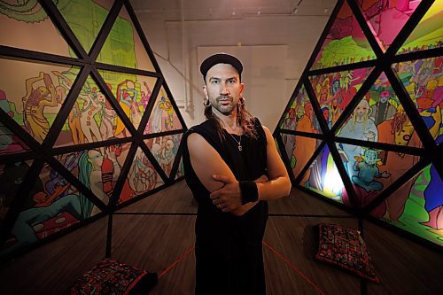 MIKE DEAL / WINNIPEG FREE PRESS
The artist [M] Dudeck views religion as a multimedia experience, and he is bringing the CHAPEL to the Graffiti Gallery at 109 Higgins this weekend for a durational performance. 
See Ben Waldman story
230908 - Friday, September 08, 2023.