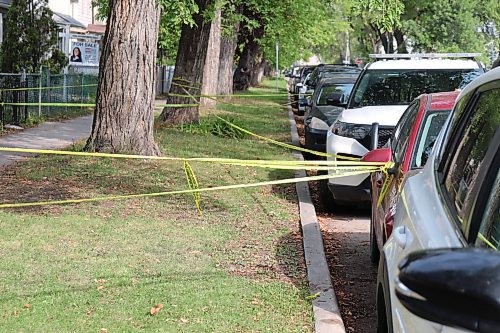 Winnipeg police responded to the 600 block of Furby Street around 5:40 a.m. on Sept. 9, 2023 after receiving reports that multiple shots had been fired. (Tyler Searle / Winnipeg Free Press)