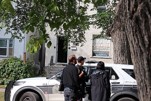 Winnipeg police responded to the 600 block of Furby Street around 5:40 a.m. on Sept. 9, 2023 after receiving reports that multiple shots had been fired. (Tyler Searle / Winnipeg Free Press)