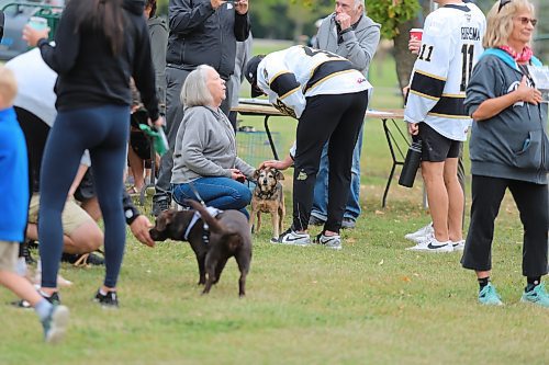 Local dog lovers gather at Kin Park Sunday morning to take part in this year’s Wag-A-Tail Walk-A-Thon. (Kyle Darbyson/The Brandon Sun)