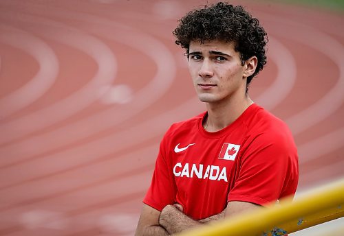 JOHN WOODS / WINNIPEG FREE PRESS
Noah Neves, a 800m runner with the Tough Track running club, is photographed at a training session at the University of Manitoba in Winnipeg Sunday, September 10, 2023. 

Reporter: sawatzky