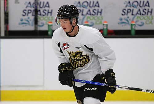 Hayden Wheddon was drafted by the Edmonton Oil Kings, but after they released him, is trying to earn a roster spot with the Brandon Wheat Kings. (Perry Bergson/The Brandon Sun)
Sept. 12, 2023