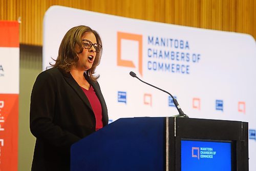 MIKE DEAL / WINNIPEG FREE PRESS
PC Leader Heather Stefanson outlines her party's action plan in a keynote to the business community and sit down for a fireside chat with Manitoba Chambers of Commerce President and CEO Chuck Davidson.
230913 - Wednesday, September 13, 2023