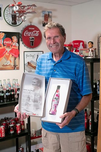 BROOK JONES / WINNIPEG FREE PRESS 
Glimcher with one of 200 Diet Coke bottles issued that were signed by Canadian professional tennis and pickleball player Eugenie Bouchard.