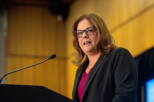 MIKE DEAL / WINNIPEG FREE PRESS
PC Leader Heather Stefanson outlines her party's action plan in a keynote to the business community
230913 - Wednesday, September 13, 2023.