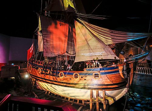 JOHN WOODS / WINNIPEG FREE PRESS
Members of the Manitoba Underground Opera perform Verdi&#x2019;s The Corsair on the Nonsuch in the Manitoba Museum in Winnipeg Tuesday, September 18, 2023. 

Reporter: small