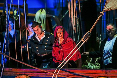 JOHN WOODS / WINNIPEG FREE PRESS
Members of the Manitoba Underground Opera perform Verdi&#x2019;s The Corsair on the Nonsuch in the Manitoba Museum in Winnipeg Tuesday, September 18, 2023. 

Reporter: small