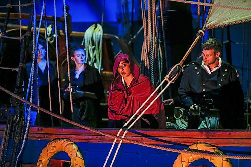 JOHN WOODS / WINNIPEG FREE PRESS
Members of the Manitoba Underground Opera perform Verdi&#x2019;s The Corsair on the Nonsuch in the Manitoba Museum in Winnipeg Tuesday, September 18, 2023. 

Reporter: small