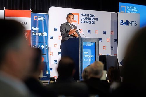 MIKE DEAL / WINNIPEG FREE PRESS
NDP leader, Wab Kinew, outlines his party's action plan in a keynote to the business community and sit down for a fireside chat with Manitoba Chambers of Commerce President and CEO Chuck Davidson.
See Gabby Piche story
230919 - Tuesday, September 19, 2023.