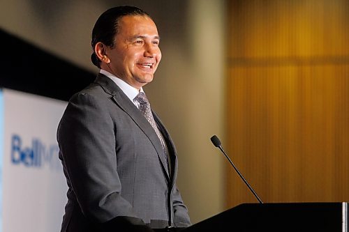 MIKE DEAL / WINNIPEG FREE PRESS
NDP leader, Wab Kinew, outlines his party's action plan in a keynote to the business community and sit down for a fireside chat with Manitoba Chambers of Commerce President and CEO Chuck Davidson.
See Gabby Piche story
230919 - Tuesday, September 19, 2023.