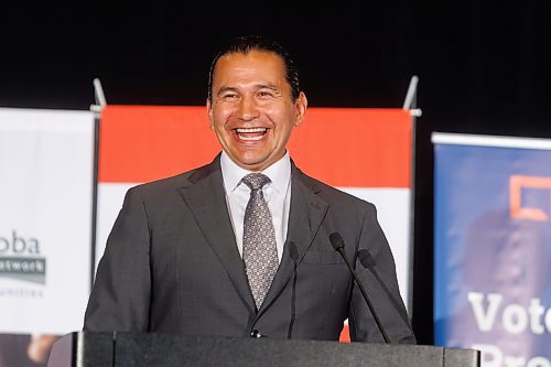 MIKE DEAL / WINNIPEG FREE PRESS
NDP leader, Wab Kinew, outlines his party's action plan in a keynote to the business community and sit down for a fireside chat with Manitoba Chambers of Commerce President and CEO Chuck Davidson.
See Gabby Piche story
230919 - Tuesday, September 19, 2023.