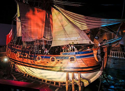 JOHN WOODS / WINNIPEG FREE PRESS
Members of the Manitoba Underground Opera perform Verdi&#x2019;s The Corsair on the Nonsuch in the Manitoba Museum in Winnipeg Tuesday, September 18, 2023. 

Reporter: small