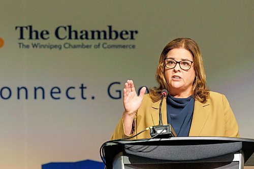 MIKE DEAL / WINNIPEG FREE PRESS
Leaders of the three main provincial parties, PC&#x2019;s Heather Stefanson, NDP&#x2019;s Web Kinew, and Liberal&#x2019;s Dougald Lamont, take part in a debate hosted by the Winnipeg Chamber of Commerce at the RBC Convention Centre Wednesday afternoon.
230920 - Wednesday, September 20, 2023.