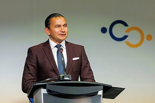 MIKE DEAL / WINNIPEG FREE PRESS
Leaders of the three main provincial parties, PC&#x2019;s Heather Stefanson, NDP&#x2019;s Web Kinew, and Liberal&#x2019;s Dougald Lamont, take part in a debate hosted by the Winnipeg Chamber of Commerce at the RBC Convention Centre Wednesday afternoon.
230920 - Wednesday, September 20, 2023.