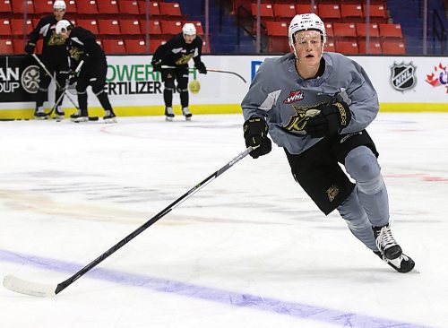 Brandon Wheat Kings forward Evan Groening proved to have a useful range of abilities last season as a rookie. (Perry Bergson/The Brandon Sun)
Sept. 21, 2023