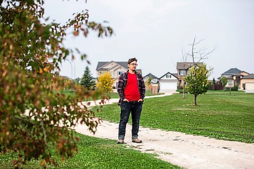 MIKAELA MACKENZIE / WINNIPEG FREE PRESS

Trevor Kirczenow, Liberal candidate for Springfield-Ritchot and a trans parent in rural Manitoba, near the Dugald Community Centre on Thursday, Sept. 21, 2023. Kirczenow is sharing his coming-of-age story as a warning to the PCs to scrap popular anti-trans rhetoric and the possibility of requiring teachers to inform parents if their kid comes out at school and requests different pronouns. For Maggie story.
Winnipeg Free Press 2023