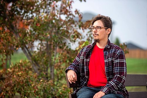 MIKAELA MACKENZIE / WINNIPEG FREE PRESS

Trevor Kirczenow, Liberal candidate for Springfield-Ritchot and a trans parent in rural Manitoba, near the Dugald Community Centre on Thursday, Sept. 21, 2023. Kirczenow is sharing his coming-of-age story as a warning to the PCs to scrap popular anti-trans rhetoric and the possibility of requiring teachers to inform parents if their kid comes out at school and requests different pronouns. For Maggie story.
Winnipeg Free Press 2023