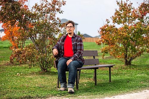 MIKAELA MACKENZIE / WINNIPEG FREE PRESS

Trevor Kirczenow, Liberal candidate for Springfield-Ritchot and a trans parent in rural Manitoba, near the Dugald Community Centre on Thursday, Sept. 21, 2023. Kirczenow is sharing his coming-of-age story as a warning to the PCs to scrap popular anti-trans rhetoric and the possibility of requiring teachers to inform parents if their kid comes out at school and requests different pronouns. For Maggie story.
Winnipeg Free Press 2023