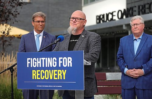RUTH BONNEVILLE / WINNIPEG FREE PRESS

Local-  Bruce Oak funding presser

Kevin Klein, PC candidate for Kirkfield Park makes campaign announcement for more funding for Bruce Oake Recovery Centre outside the centre with Bob Lagass, PC candidate for Dawson Trail (left, grey suit) and Scott Johnston candidate for Assiniboia Thursday. 


Sept 21st, 2023
