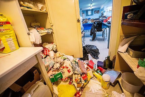 MIKAELA MACKENZIE / WINNIPEG FREE PRESS

The kitchen pantry in disarray at Holy Ghost Ukrainian Catholic Church, which was targeted by thieves (who stole essential items including food and toilet paper) this week, on Friday, Sept. 22, 2023. The small Winnipeg church is preparing for a perogy fundraiser happening next Friday. For Malak story.
Winnipeg Free Press 2023