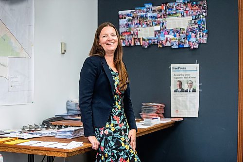 MIKAELA MACKENZIE / WINNIPEG FREE PRESS

NDP candidate Tracy Schmidt at her campaign office in Rossmere on Friday, Sept. 22, 2023. For Danielle story.
Winnipeg Free Press 2023