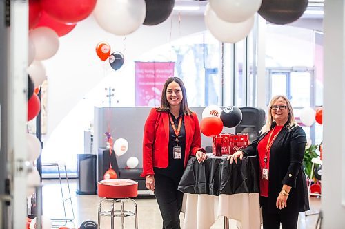 MIKAELA MACKENZIE / WINNIPEG FREE PRESS

Teresa Woyna, general manager (left), and Nina Patenaude, admin coordinator, at Coca-Cola Canada Bottling (which is celebrating its fifth anniversary) on Monday, Sept. 25, 2023. For Gabby story.
Winnipeg Free Press 2023.