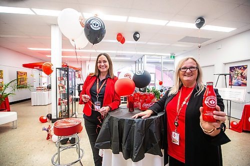 MIKAELA MACKENZIE / WINNIPEG FREE PRESS

Teresa Woyna, general manager (left), and Nina Patenaude, admin coordinator, at Coca-Cola Canada Bottling (which is celebrating its fifth anniversary) on Monday, Sept. 25, 2023. For Gabby story.
Winnipeg Free Press 2023.