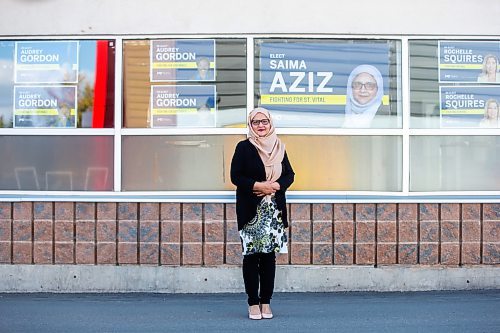 MIKAELA MACKENZIE / WINNIPEG FREE PRESS

PC candidate Saima Aziz at her campaign office on Monday, Sept. 25, 2023. For Danielle story.
Winnipeg Free Press 2023.