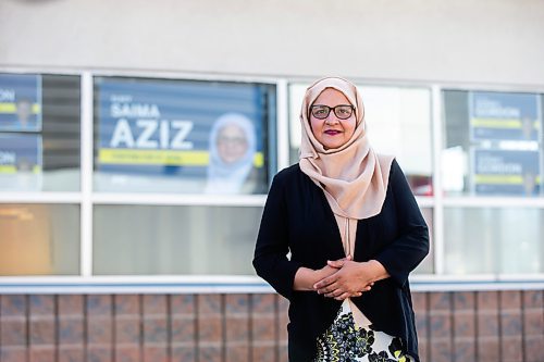 MIKAELA MACKENZIE / WINNIPEG FREE PRESS

PC candidate Saima Aziz at her campaign office on Monday, Sept. 25, 2023. For Danielle story.
Winnipeg Free Press 2023.