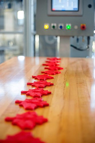 MIKAELA MACKENZIE / WINNIPEG FREE PRESS

Test peices from the polymer 3-D printing machine at the National Research Council of Canada&#x573; new advanced manufacturing facility in Winnipeg on Tuesday, Sept. 26, 2023. For Gabby story.
Winnipeg Free Press 2023.