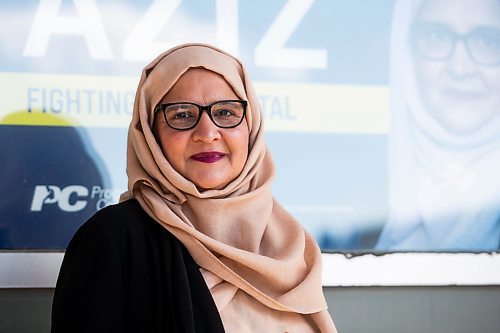 MIKAELA MACKENZIE / WINNIPEG FREE PRESS

PC candidate Saima Aziz at her campaign office on Monday, Sept. 25, 2023. For Danielle story.
Winnipeg Free Press 2023.