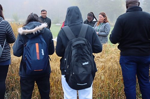 Instructor Daniele Tichit with her students. (Abiola Odutola/The Brandon Sun)