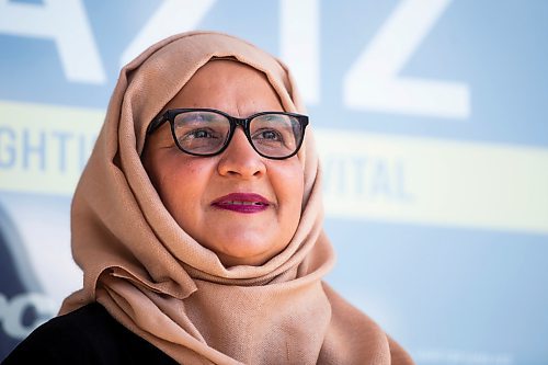 MIKAELA MACKENZIE / WINNIPEG FREE PRESS

PC candidate Saima Aziz at her campaign office on Monday, Sept. 25, 2023. For Danielle story.
Winnipeg Free Press 2023.