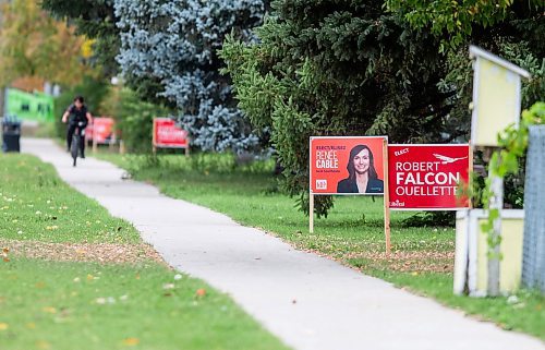 MIKAELA MACKENZIE / WINNIPEG FREE PRESS

Election signage on Elizabeth Road on Wednesday, Sept. 27, 2023. For Maggie story.
Winnipeg Free Press 2023.