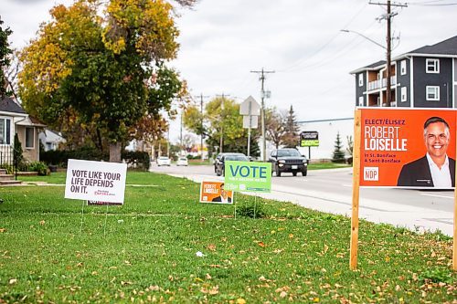 MIKAELA MACKENZIE / WINNIPEG FREE PRESS

Election signage on Archibald Street on Wednesday, Sept. 27, 2023. For Maggie story.
Winnipeg Free Press 2023.