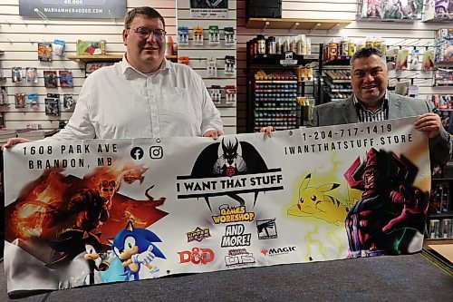 'I WANT THAT STUFF' New owner Corey Trembley and Founder James Ruser (Abiola Odutola/The Brandon Sun)