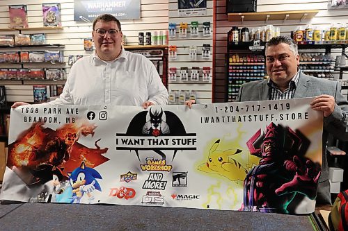 'I WANT THAT STUFF' New owner Corey Trembley and Founder James Ruser (Abiola Odutola/The Brandon Sun)