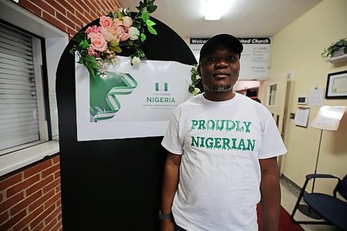 organising committee member Hameed Omotoba at the event (Abiola Odutola/The Brandon Sun)