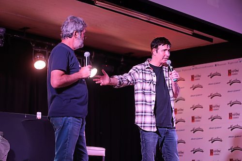 Comedians Kenny Hotz and Spencer Rice exchange insults on stage at Houstons nightclub Friday evening. The pair are currently embarking on a Canadian tour to celebrate the 20th anniversary of their popular TV show "Kenny vs. Spenny." (Kyle Darbyson/The Brandon Sun)