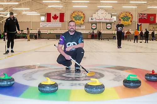 BROOK JONES / WINNIPEG FREE PRESS
Keystone Curling is celebrating 31 teams this season. The league, which is made up of LGBT2SQ+ and gender, sexually and romantically diverse people curl at the Granite Curling Club. The league kicked off its 2023-2023 season Sunday, Oct. 1, 2023. Pictured: Keystone Rainbow Curling League President Mark Lawson.