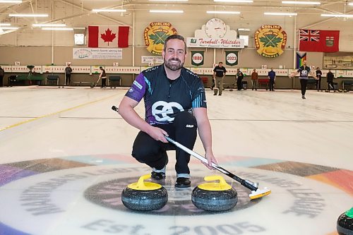 BROOK JONES / WINNIPEG FREE PRESS
Keystone Rainbow Curling is celebrating 31 teams this season. The league, which is made up of LGBT2SQ+ and gender, sexually and romantically diverse people curl at the Granite Curling Club. The league kicked off its 2023-2023 season Sunday, Oct. 1, 2023. Pictured: Keystone Rainbow Curling League President Mark Lawson.